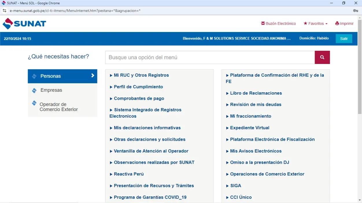 Subir Certificado Digital a SUNAT.